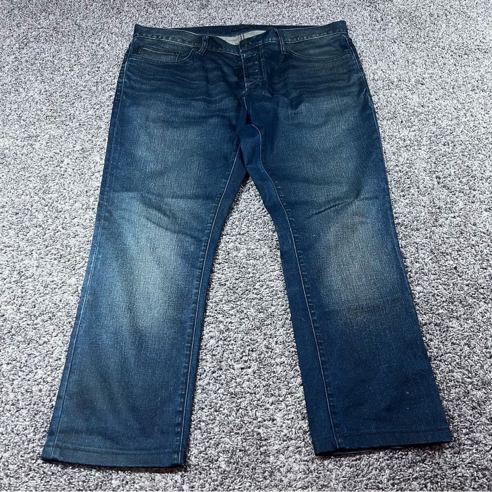 John Varvatos Wight Skinny Button Fly Denim Dark Wash Mens Size 38x28